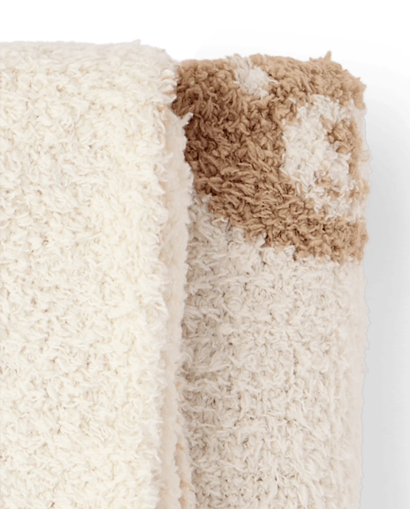 Baby Boys Bear Chenille Cozy Blanket