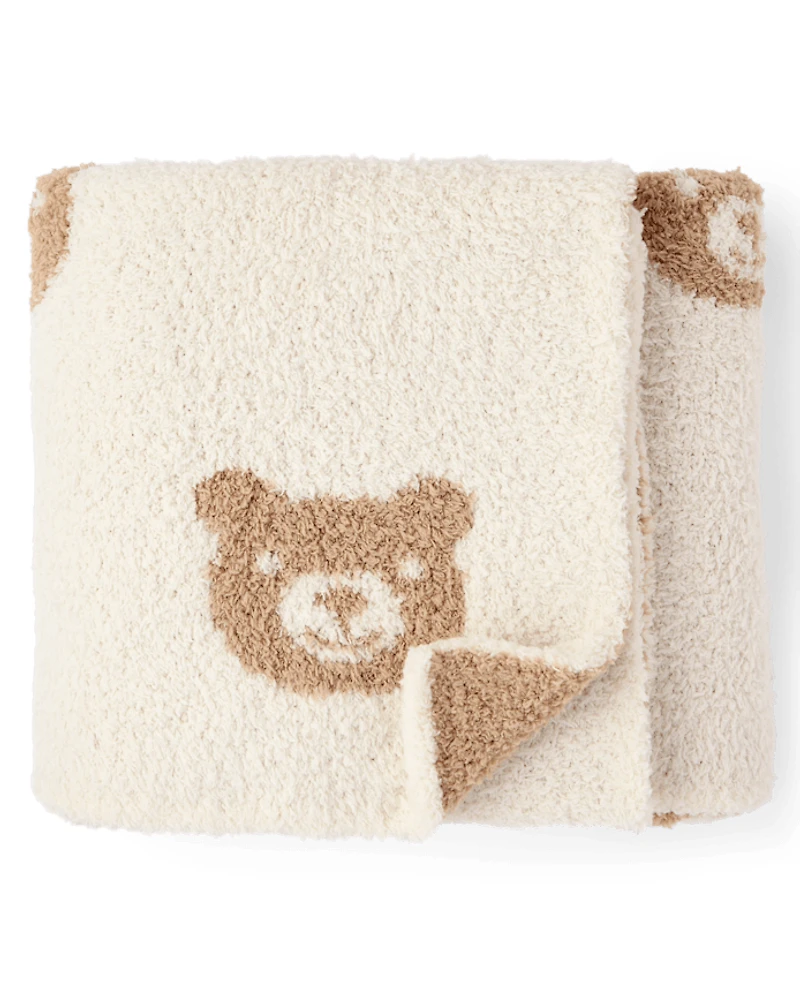 Baby Boys Bear Chenille Cozy Blanket