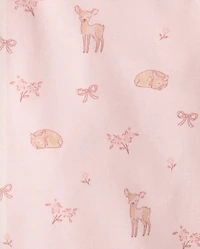 Baby Girls Embroidered Deer Bodysuit 3-Pack