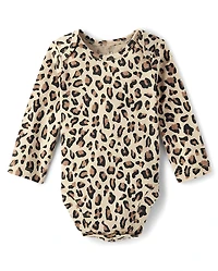 Baby Girls Leopard Bodysuit 4-Pack