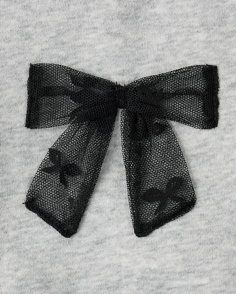 Baby Girls Lace Bow 3-Piece Playwear Set