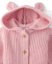 Baby Girls Bear Cardigan