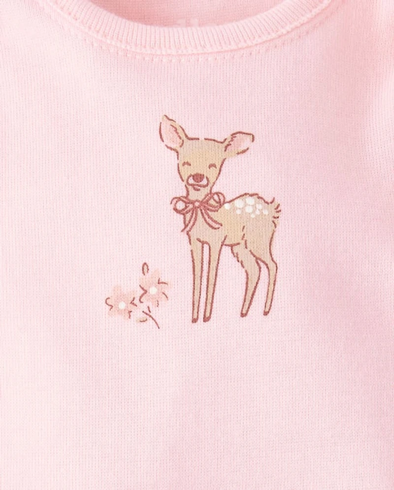 Baby Girls Deer 3-Piece Outfit Set