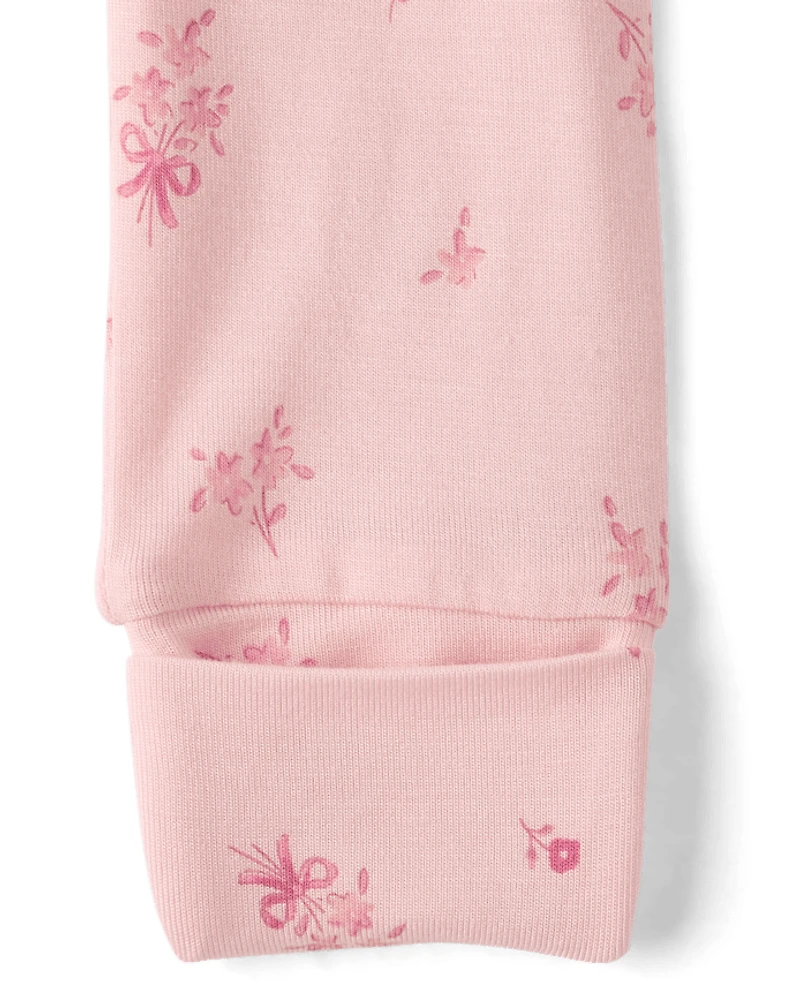 Baby Girls Floral Sleep And Play 2-Pack - Super Soft