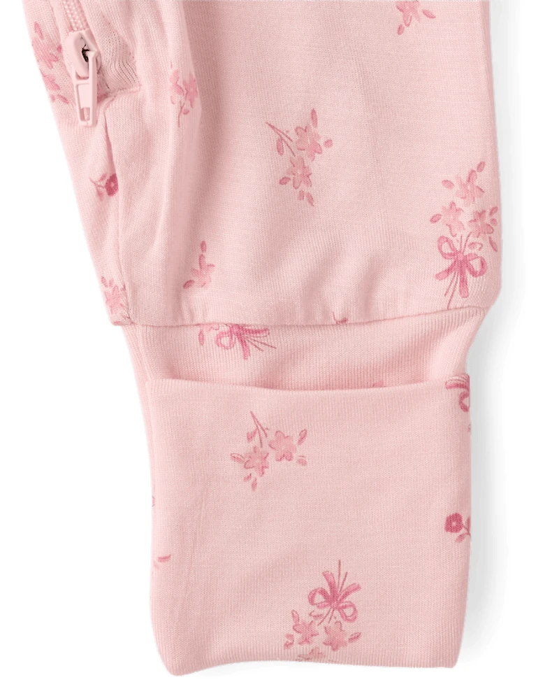 Baby Girls Floral Sleep And Play 2-Pack - Super Soft