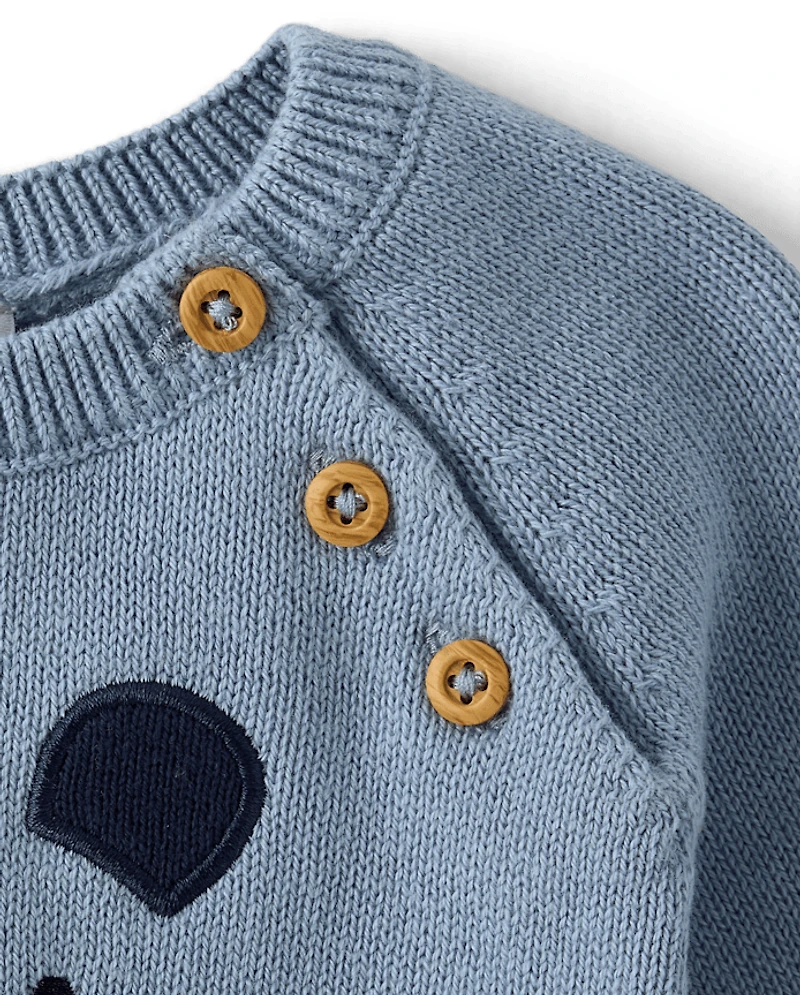 Baby Boys Applique Bear 2-Piece Outfit Set