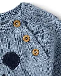 Baby Boys Applique Bear 2-Piece Outfit Set