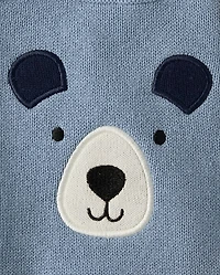 Baby Boys Applique Bear 2-Piece Outfit Set