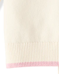 Ensemble 2 pièces pour bébé fille avec nœud brodé