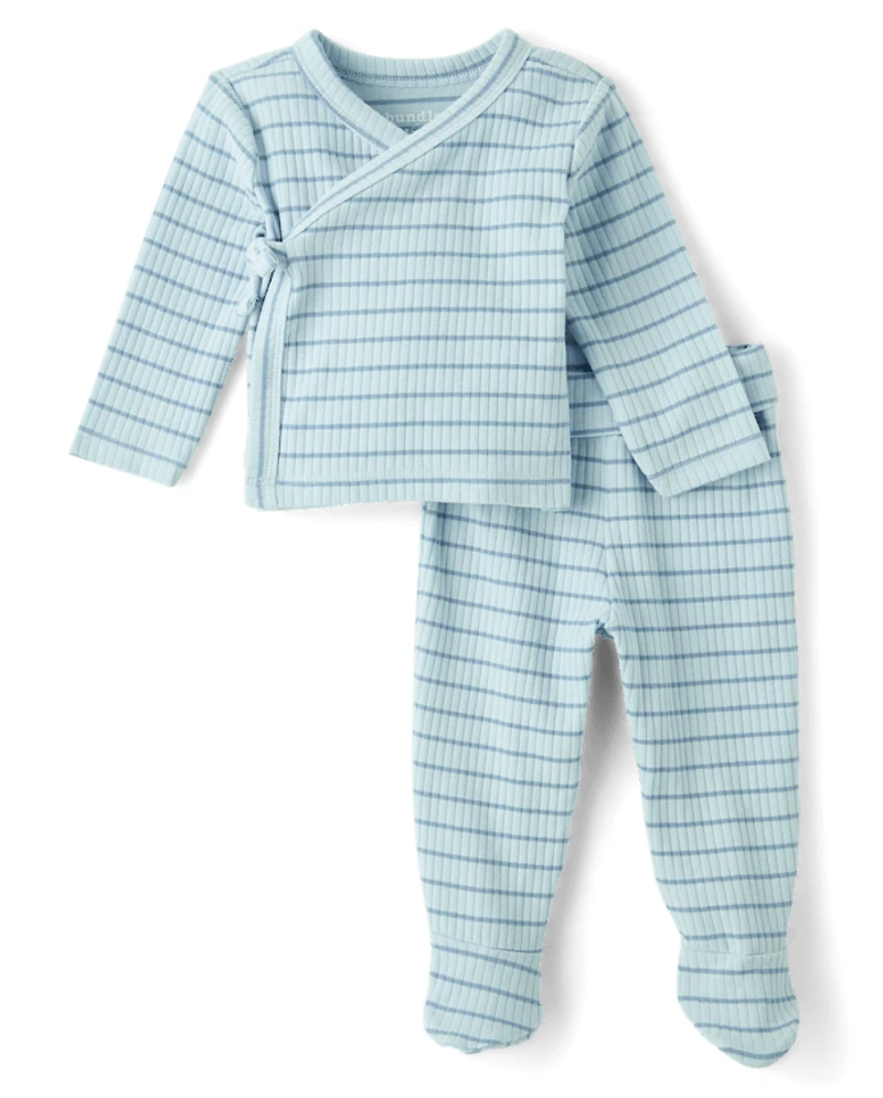 Baby Boys Striped 2-Piece Outfit Set