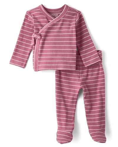 Baby Girls Striped 2-Piece Outfit Set