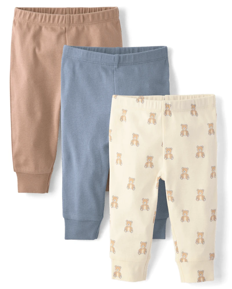 Baby Boys Bear Pants 3-Pack