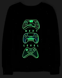 Boys Glow Video Game Controller Snug Fit Cotton Pajamas