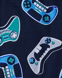 Boys Glow Video Game Controller Snug Fit Cotton Pajamas