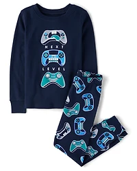 Boys Glow Video Game Controller Snug Fit Cotton Pajamas