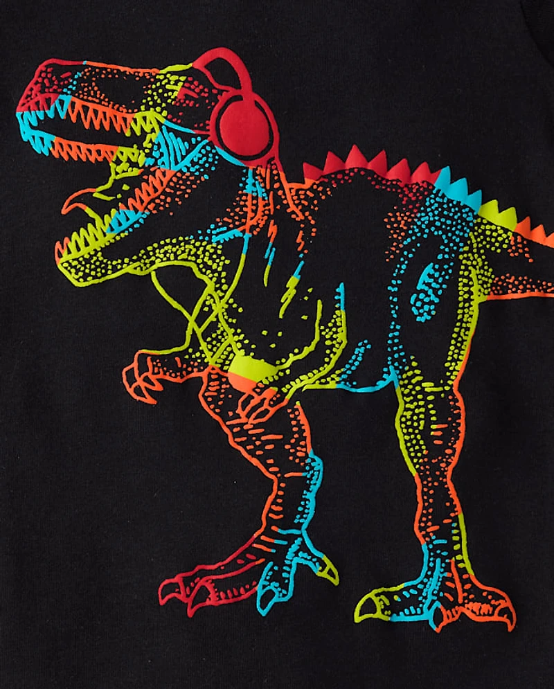 Boys Dino Snug Fit Cotton Pajamas