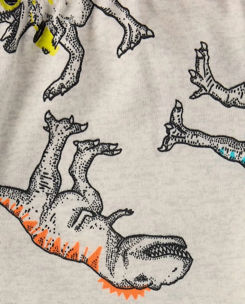 Boys Dino Snug Fit Cotton Pajamas