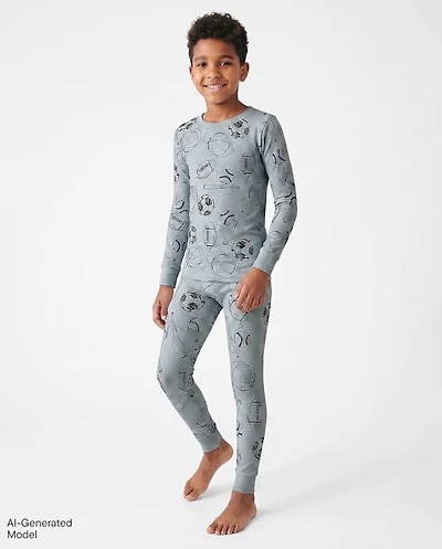Boys Sports Snug Fit Cotton Pajamas