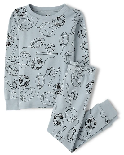 Boys Sports Snug Fit Cotton Pajamas