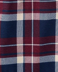 Boys Plaid Henley Snug Fit Cotton Pajamas