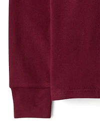 Boys Plaid Henley Snug Fit Cotton Pajamas