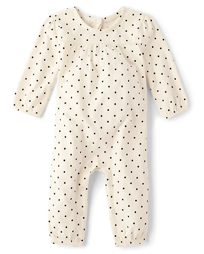 Baby Girls Polka Dot Romper