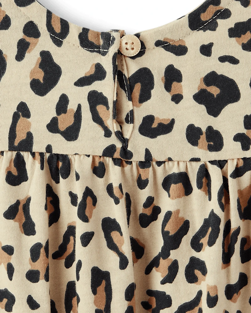 Baby Girls Leopard Romper