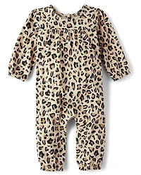Baby Girls Leopard Romper