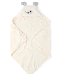 Baby Embroidered Dog Hooded Towel
