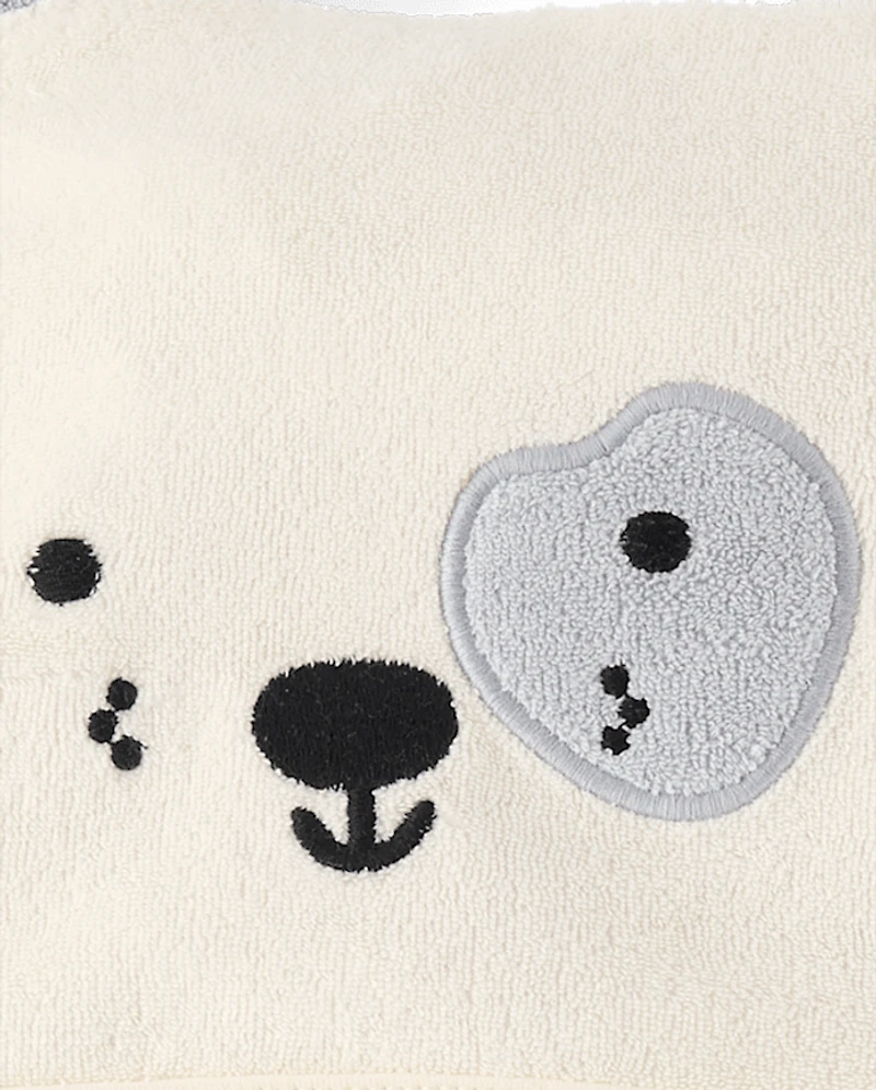 Baby Embroidered Dog Hooded Towel