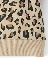Baby Girls Leopard Premium Fleece 2-Piece Outfit Set