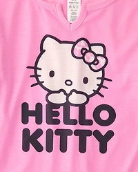 Girls Hello Kitty® Leopard 3-Piece Pajama Set