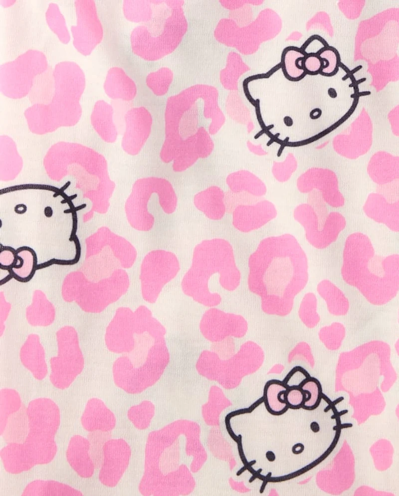 Girls Hello Kitty® Leopard 3-Piece Pajama Set