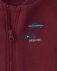 Baby Boys Embroidered Racecar Vest 3-Piece Playwear Set