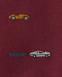 Baby Boys Embroidered Racecar Vest 3-Piece Playwear Set