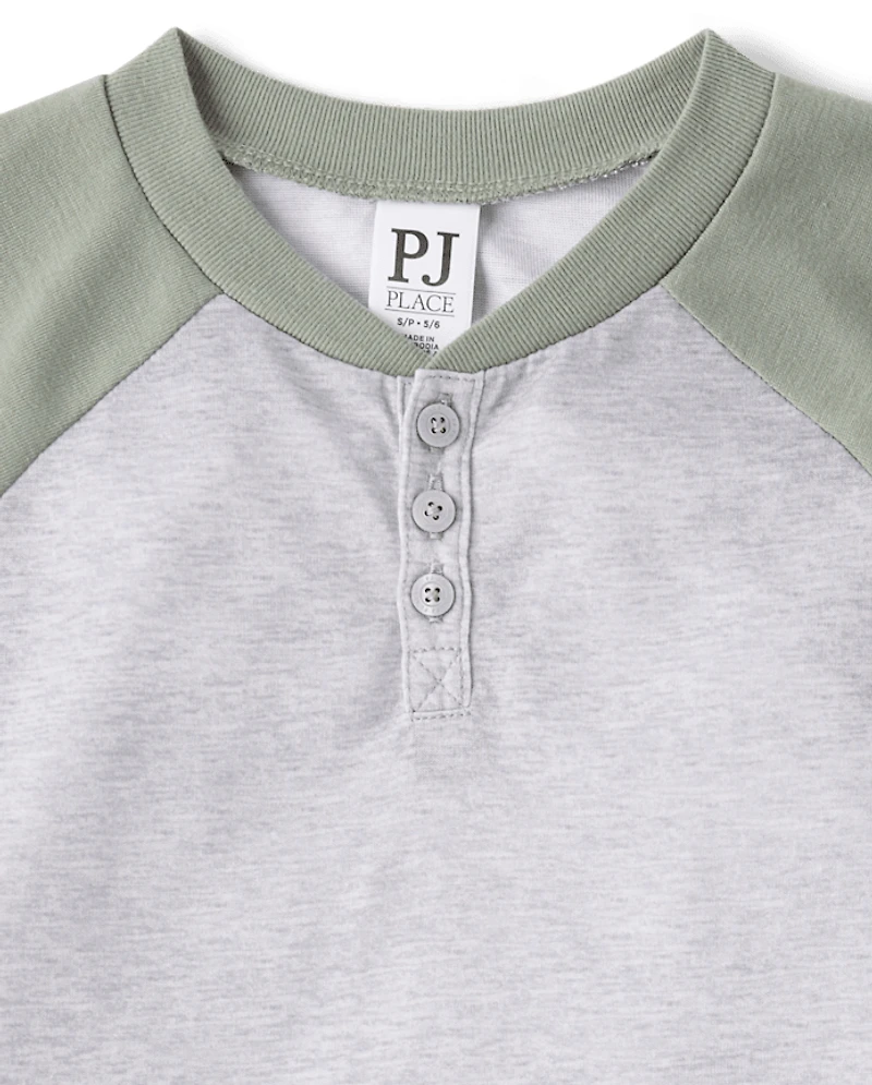 Pyjama Henley camouflage pour garçon