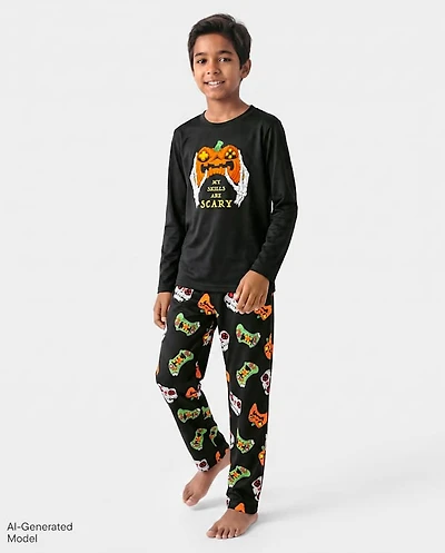 Boys Glow Halloween Video Game Pajamas