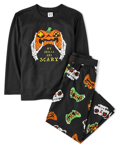 Boys Halloween Video Game Pajamas