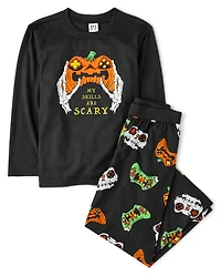 Boys Halloween Video Game Pajamas