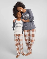 Baby And Toddler Matching Family Thankful Cotton Fleece Pajamas