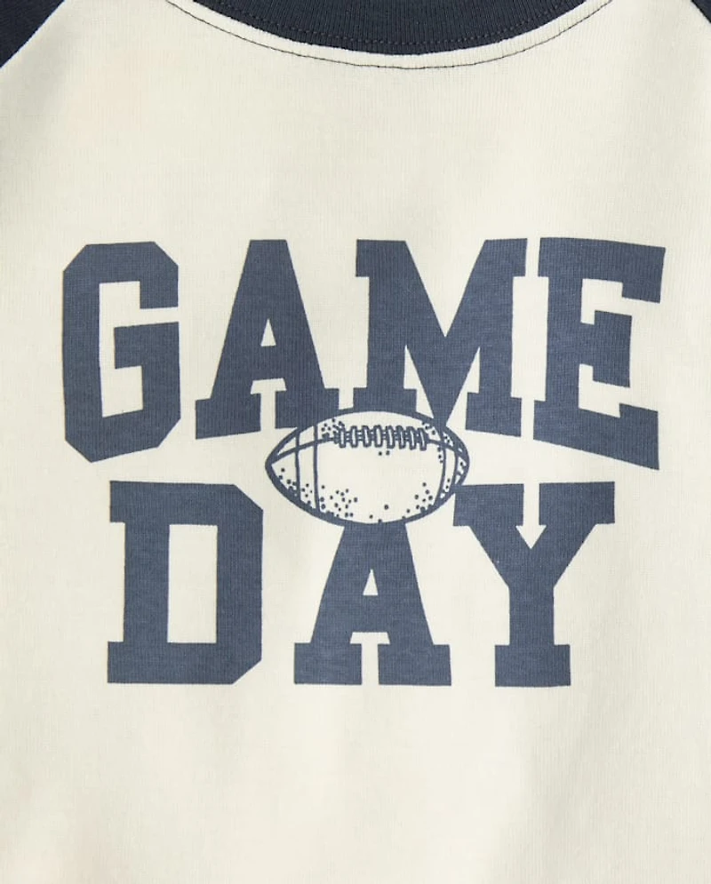 Boys Game Day Football Snug Fit Cotton Pajamas