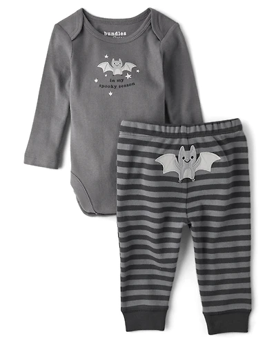 Baby Halloween Bat 2-Piece Playwear Set