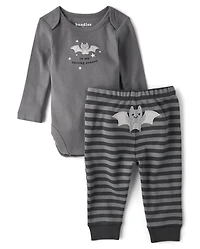 Baby Halloween Bat 2-Piece Playwear Set