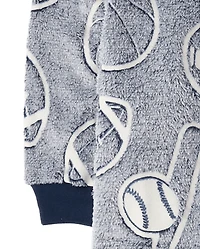 Boys Glow Sports One Piece Pajamas - Cozy Fleece