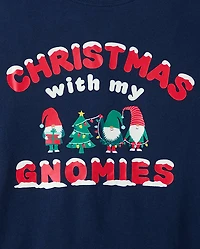 Adult Matching Family Christmas Gnomies Cotton And Dream Fleece Pajamas