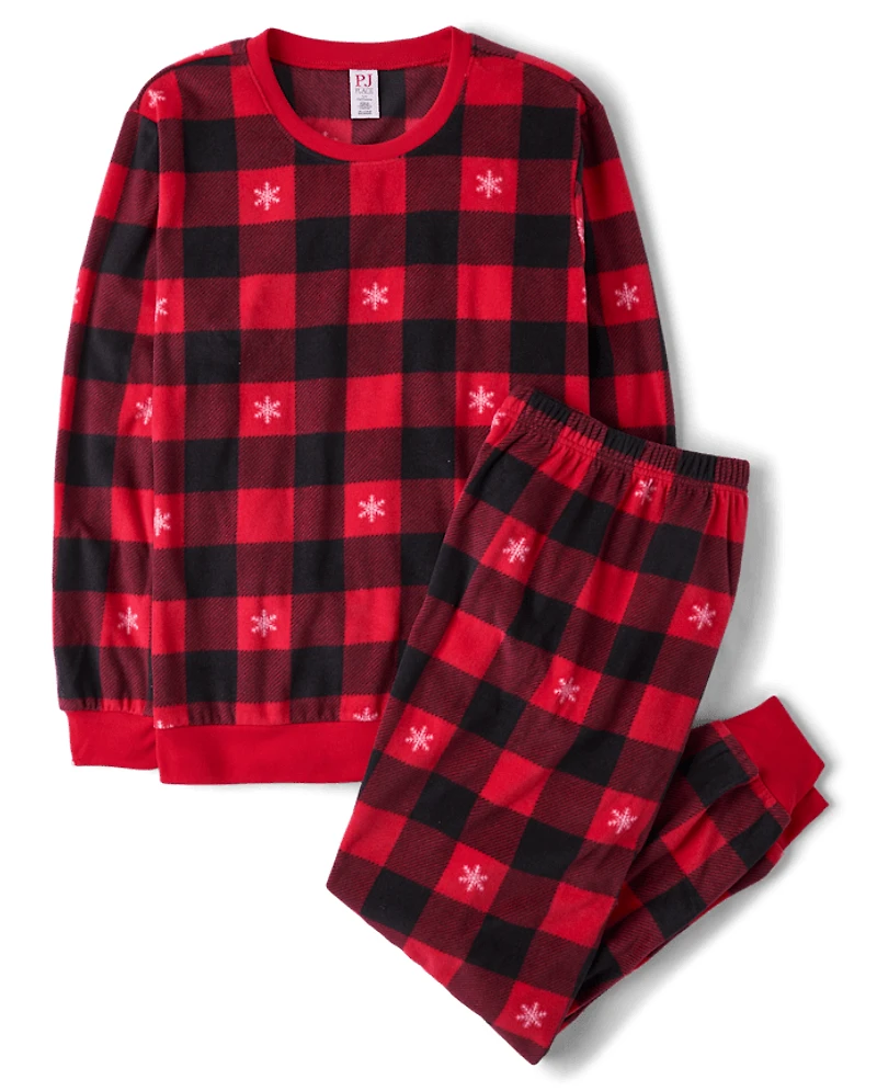 Pyjamas en polaire Dream à carreaux Buffalo assortis pour adultes et toute la famille