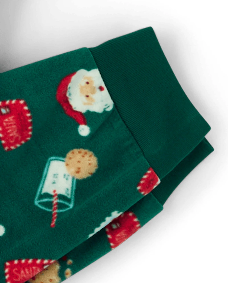 Womens Matching Family Santa Letter Cotton And Dream Fleece Henley Pajamas