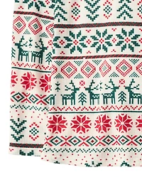 Womens Matching Family Christmas Fairisle Thermal Henley Pajamas