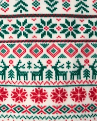 Baby And Toddler Matching Family Christmas Fairisle Dream Fleece Footed One Piece Pajamas