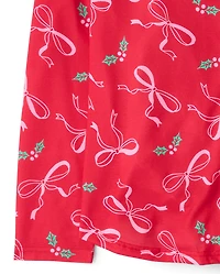 Pyjama de Noël Maman et Moi pour femmes avec nœud boutons sur le devant